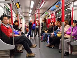 On the MTR in Hong Kong