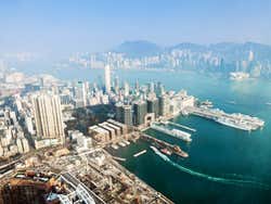 Views from Sky100 in the International Commerce Centre